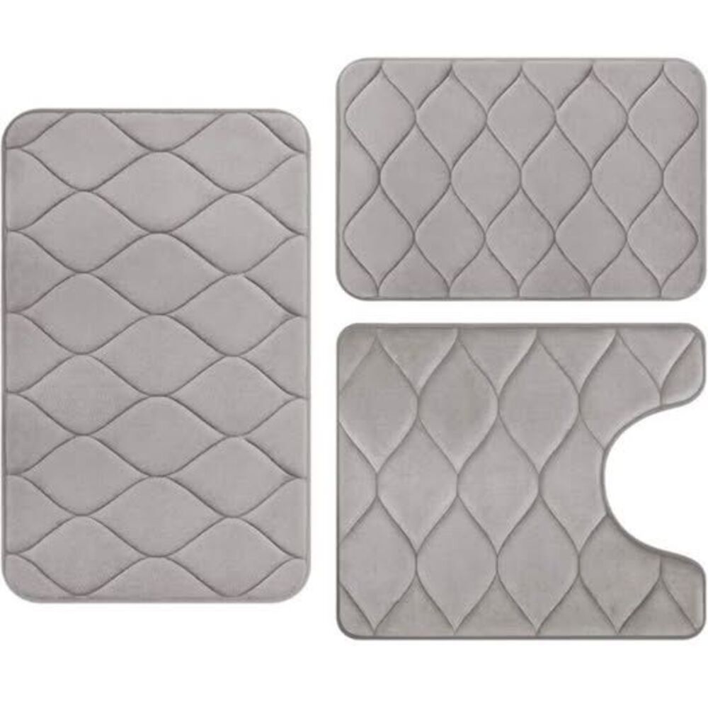 Colorxy Memory Foam Bathroom Rugs - Water Absorbent, Super Soft Non-Slip Bath Ma
